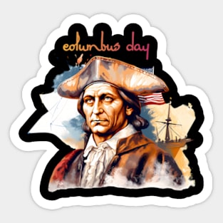 Columbus Day Sticker